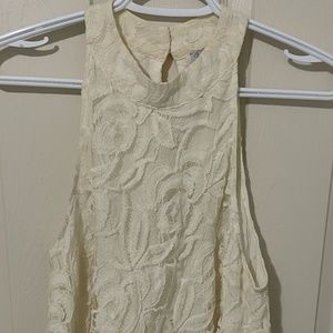 Lacey sleeveless long top